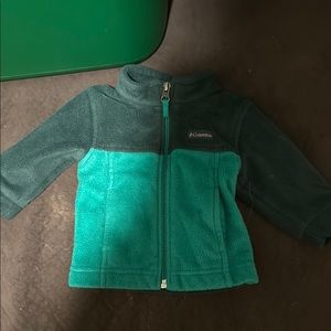 Columbia Teal and Green Fleece Jacket